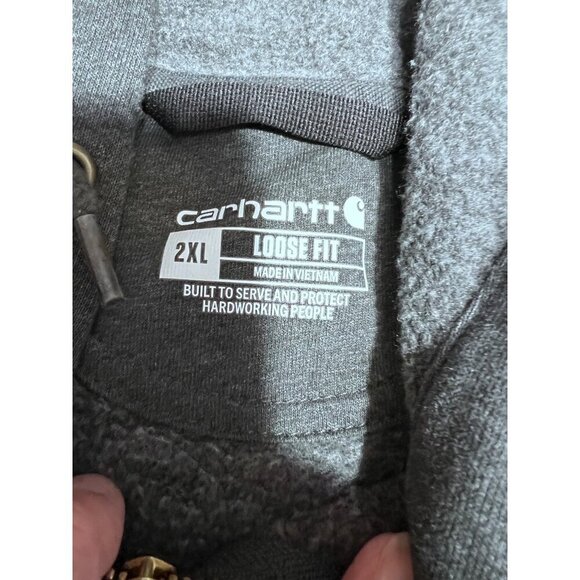 Carhartt logo EKG Screen loose fit sweatshirt jacket womens size 2XL - Picture 3 of 6